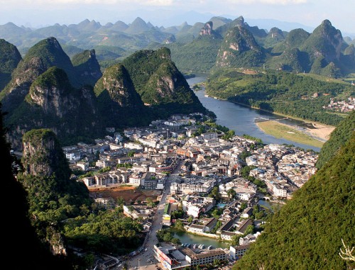 La particular geografía de la región china de Guangxi