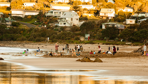 Hoyos en Hot Water Beach