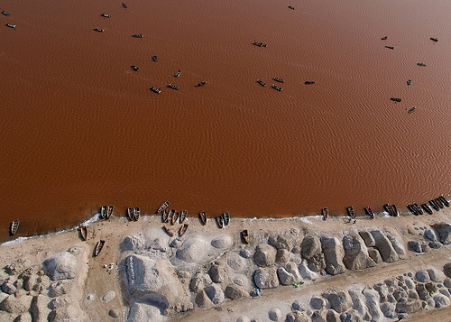 El Lago Retba, una laguna de color rosa