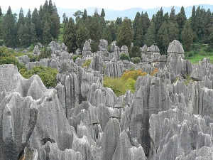 El bosque de piedra en Shilin, China