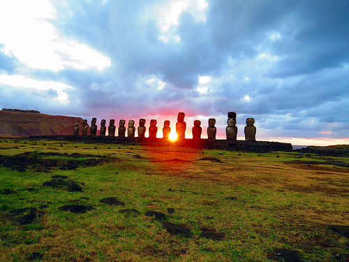 La Isla de Pascua y las estatuas moai