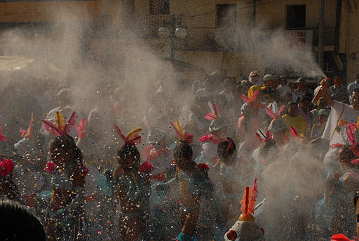 Durante el carnaval todo el mundo está de fiesta.