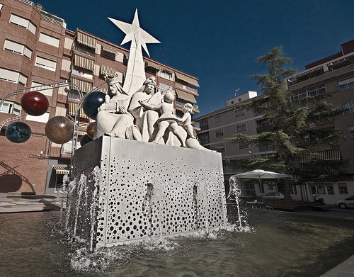 Monumento de los Reyes Magos en Alicante, España.