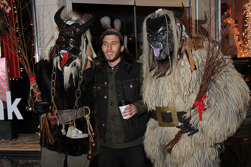 El “Krampuslauf” en acción.