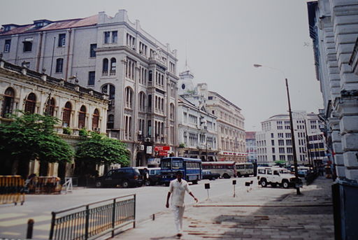 Una calle de Colombo.