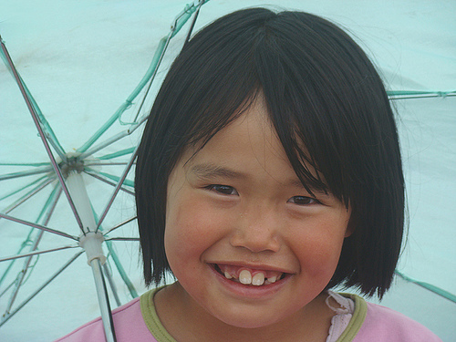 Una niña en Groenlandia.