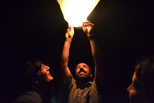 Los globos de Navidad en Colombia.