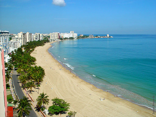 Una de las hermosas playas de Puerto Rico.