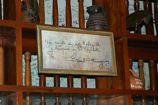 La firma de Hemingway.