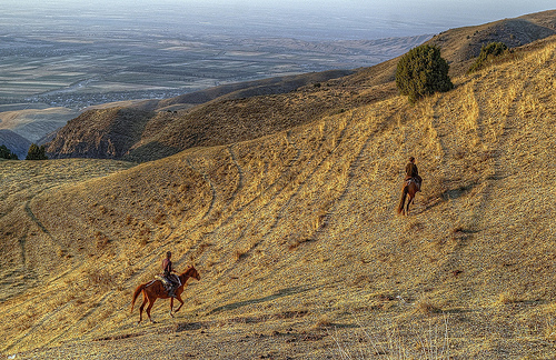 A caballo a través de Kirguistán