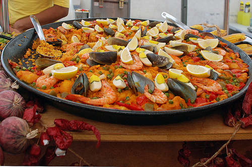 La exquisita paella valenciana.