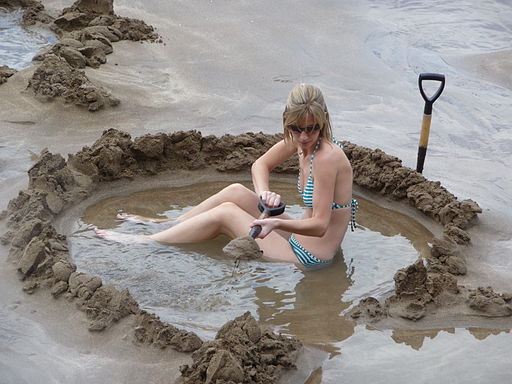 Hot Water Beach, en Nueva Zelanda