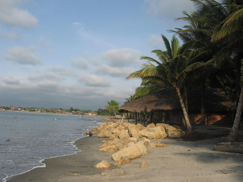Playa de Mompiche, en Ecuador
