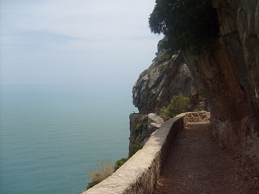 El camino de Cap Carbon, en Argelia