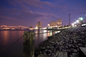 La ciudad de Nueva Orleans, a orillas del río Misisipi