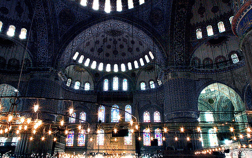 interior mezquita azul