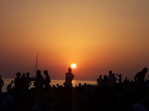 puesta de sol cafe del mar ibiza
