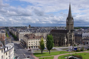 La exquisita ciudad de Caen en Francia