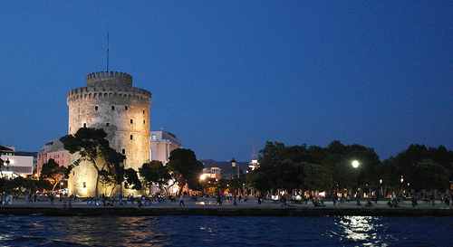 La imponente Torre Blanca, emblema de la ciudad griega de Salónica.