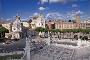 La piazza Venezia, uno de los lugares más emblemáticos de Roma
