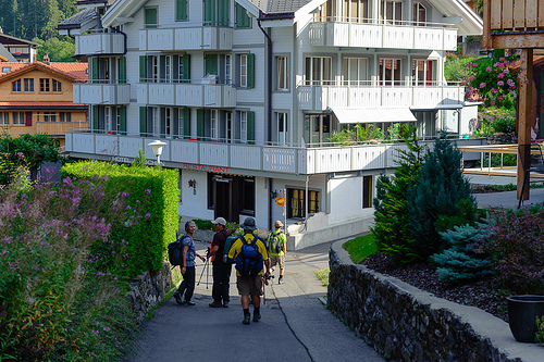 Street in Wengen. Localidad de Suiza Wengen 6