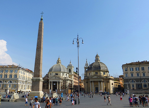 Piazza del Popolo, una de las plazas más famosas de Roma
