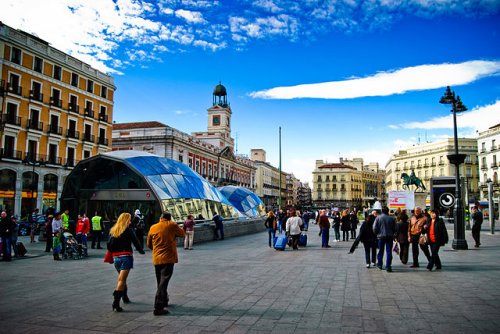 La Puerta del Sol, uno de los lugares más emblemáticos de Madrid