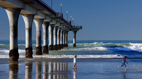 Under the Pier. Christchurch. NZ. ciudades de Nueva Zelanda