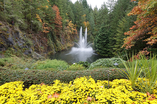 Fountain, Butchart Gardens. jardines Butchart