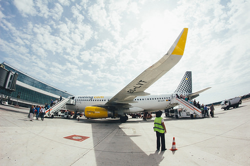 Avion en el aeropuerto